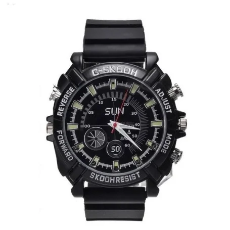Orologio spia elegante con videocamera HD, visione notturna