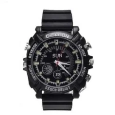 Orologio spia elegante con videocamera HD, visione notturna