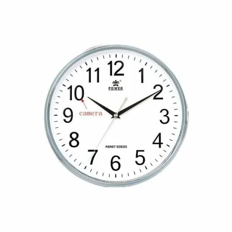 Orologio da parete beige con videocamera nascosta Full HD WiFi