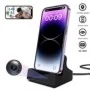Caricatore iPhone con videocamera nascosta Wi-Fi e motion alert
