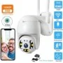 Videocamera Wi-Fi 1080P da esterno con visione notturna a colori