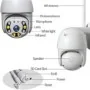 Videocamera Wi-Fi 1080P da esterno con visione notturna a colori