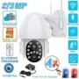 Telecamera Wi-Fi Rotante 1080P con Zoom 4X e Visione Notturna