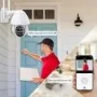Telecamera Wi-Fi Rotante 1080P con Zoom 4X e Visione Notturna