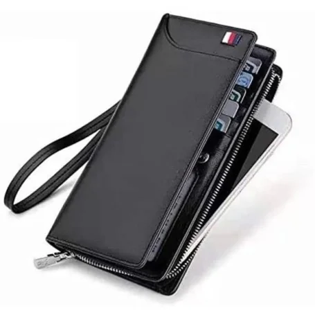 Portafoglio in pelle con microcamera WiFi Full HD nascosta
