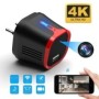 Presa USB spia 4K con visione notturna e rilevamento movimenti